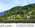 The Chuo Main Line runs through the lush green Kiso region. 139255856