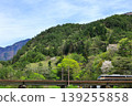 The Chuo Main Line runs through the lush green Kiso region. 139255858