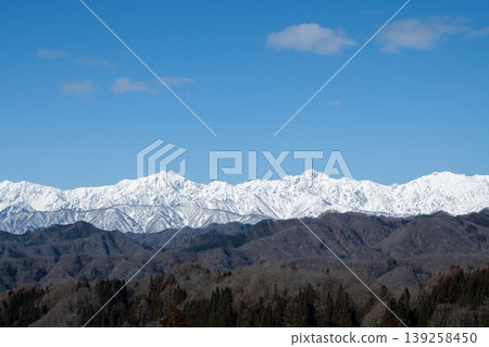 Mountain range of the Northern Alps, ridgeline, Nagano Prefecture Mountain range of the Northern Alps, ridgeline, Nagano Prefecture 139258450