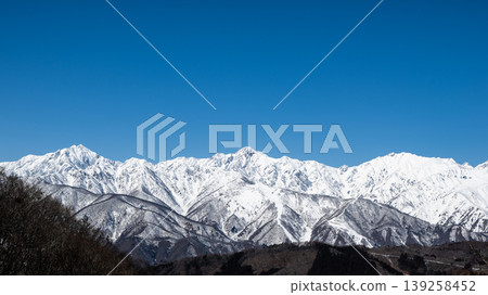 Mountain range of the Northern Alps, ridgeline, Nagano Prefecture Mountain range of the Northern Alps, ridgeline, Nagano Prefecture 139258452