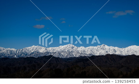 Mountain range of the Northern Alps, ridgeline, Nagano Prefecture Mountain range of the Northern Alps, ridgeline, Nagano Prefecture 139258455