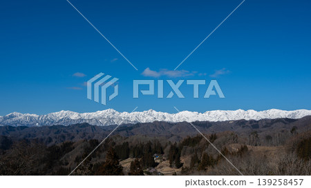 Mountain range of the Northern Alps, ridgeline, Nagano Prefecture Mountain range of the Northern Alps, ridgeline, Nagano Prefecture 139258457