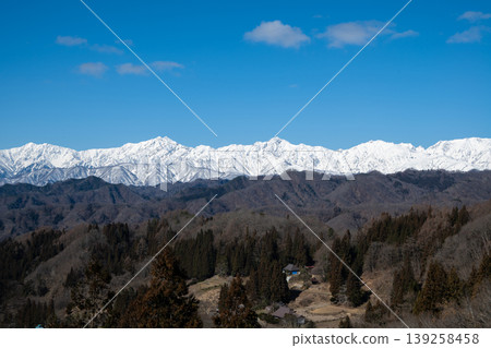 Mountain range of the Northern Alps, ridgeline, Nagano Prefecture Mountain range of the Northern Alps, ridgeline, Nagano Prefecture 139258458