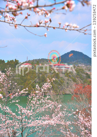 Enakyo Gorge in spring, Gifu Prefecture, with cherry blossoms in full bloom. Enakyo Gorge in spring, Gifu Prefecture, with cherry blossoms in full bloom. 139258472