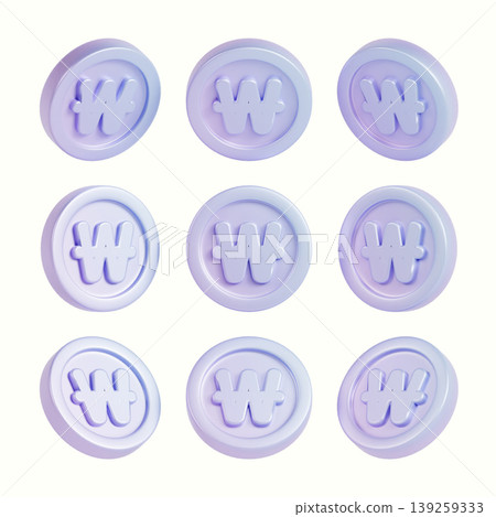Tokens with a unique symbol are arranged in a three by three grid. They have a light purple color and stand out against a plain white background. The design is simple and geometric. Tokens with a unique symbol are arranged in a three by three grid. They have a light purple color and stand out against a plain white background. The design is simple and geometric. 139259333