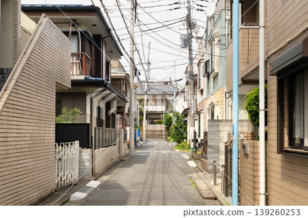 Narrow roads and residential areas in urban areas Narrow roads and residential areas in urban areas 139260253