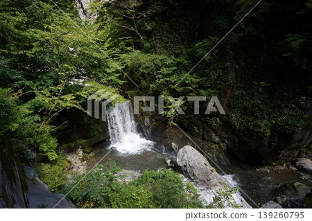 A beautiful gorge surrounding the Okutama-Nippara Limestone Cave, surrounded by abundant nature. A beautiful gorge surrounding the Okutama-Nippara Limestone Cave, surrounded by abundant nature. 139260795