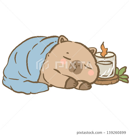 Kawaii Sleeping Capybara Clipart Cozy Blanket Nap Cute Relaxing Capybara With Candle Soft Aesthetic Hygge Illustration Kawaii Sleeping Capybara Clipart Cozy Blanket Nap Cute Relaxing Capybara With Candle Soft Aesthetic Hygge Illustration 139260899