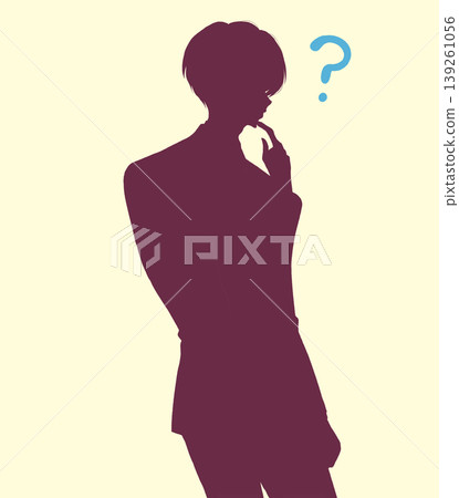 A male office worker in a suit; a mysterious silhouette. 139261056