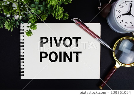 Pivot Point text with alarm clock and magnifying glass Pivot Point text with alarm clock and magnifying glass 139261094