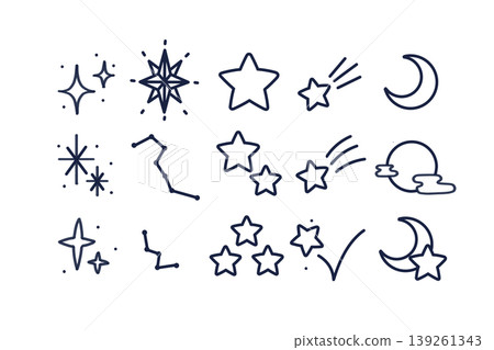 星形線條畫套裝,海軍藍 星形線條畫套裝,海軍藍 139261343