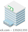 Illustration of a medium-sized hospital building 139261393