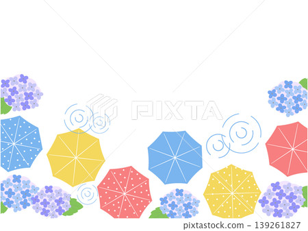 雨季背景插畫、橫幅、雨景背景、雨季素材、雨景素材、天氣、繡球花、雨、雨傘 雨季背景插畫、橫幅、雨景背景、雨季素材、雨景素材、天氣、繡球花、雨、雨傘 139261827