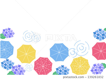 雨季背景插畫、橫幅、雨景背景、雨季素材、雨景素材、天氣、繡球花、雨、雨傘 雨季背景插畫、橫幅、雨景背景、雨季素材、雨景素材、天氣、繡球花、雨、雨傘 139261832