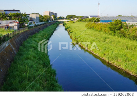 Mekujiri River: A river with a gentle flow and lush greenery. 139262008