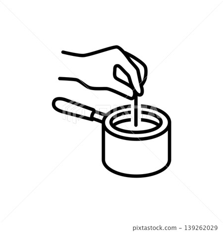 Handmade Candle Making Line Icon Handmade Candle Making Line Icon 139262029