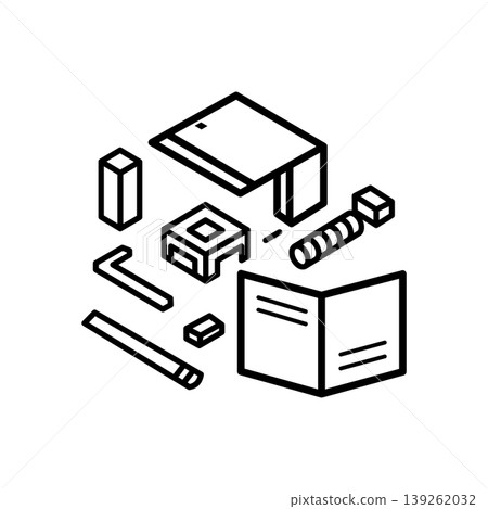 Miniature Model Building Kit Icon Miniature Model Building Kit Icon 139262032