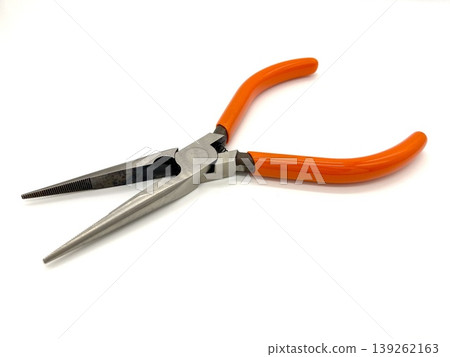 High-resolution image of a simple pair of needle-nose pliers. High-resolution image of a simple pair of needle-nose pliers. 139262163