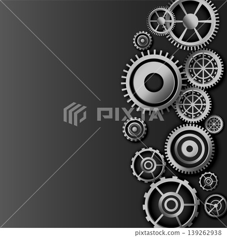 3d style cog and gear wheel dark background with text space 3d style cog and gear wheel dark background with text space 139262938
