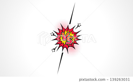 cartoon style versus vs duel conflict banner design cartoon style versus vs duel conflict banner design 139263031