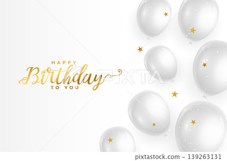 elegant happy birthday celebration banner with balloons for fun elegant happy birthday celebration banner with balloons for fun 139263131