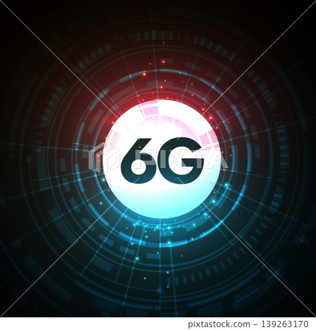 futuristic 6g network technology digital circular hud background futuristic 6g network technology digital circular hud background 139263170