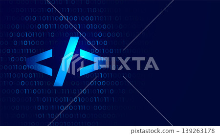 futuristic virtual binary code tech concept background design 139263178