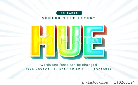 glowing colorful hue 3d text effect 139263184