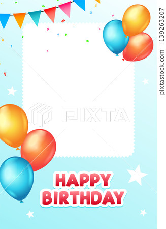 happy birthday greeting border frame poster happy birthday greeting border frame poster 139263207