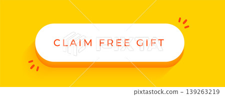 hurry claim free gift prize button in 3d style hurry claim free gift prize button in 3d style 139263219