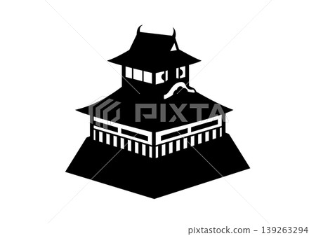 城堡單色圖標 城堡單色圖標 139263294