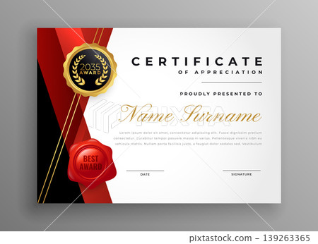 red white certificate of honor template in printable design red white certificate of honor template in printable design 139263365