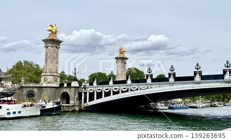 France - Paris - Seine River - Pont Alexandre III France - Paris - Seine River - Pont Alexandre III 139263695