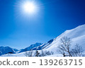 [The brilliance of a new life] Mount Hakuba viewed from Tsugaike Nature Park, and the dazzling spring sun illuminating the snowfield. 139263715