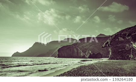 Monsul beach in Park Cabo de Gata, Spain Monsul beach in Park Cabo de Gata, Spain 139264180