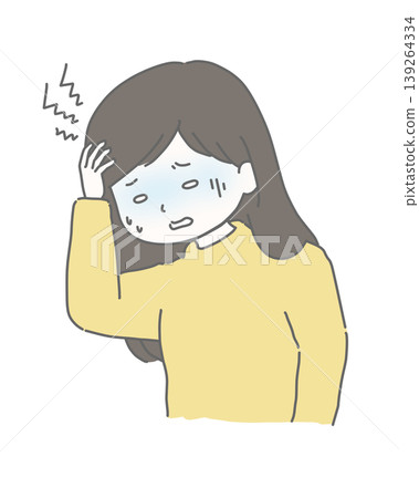 一個女人患頭痛 139264334