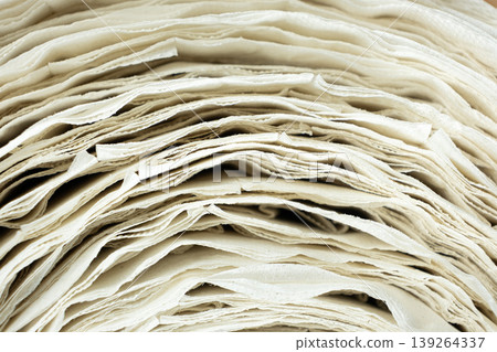 Macro texture of white recycled paper spiral 139264337