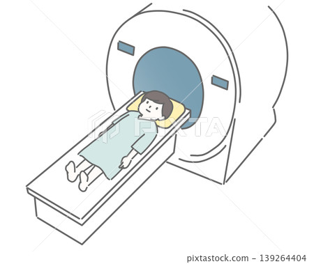 男性患者接受MRI/CT掃描 男性患者接受MRI/CT掃描 139264404