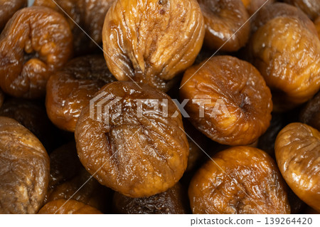 Macro Texture of Dried Figs, Lots of Figs, Fruit Background 139264420