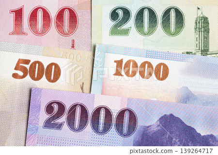New Taiwan dollar a background New Taiwan dollar a background 139264717