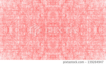 Symmetrical abstract background with intricate red ink lines on a white surface. Creative chaotic pattern with artistic mirrored balance. Symmetrical abstract background with intricate red ink lines on a white surface. Creative chaotic pattern with artistic mirrored balance. 139264947