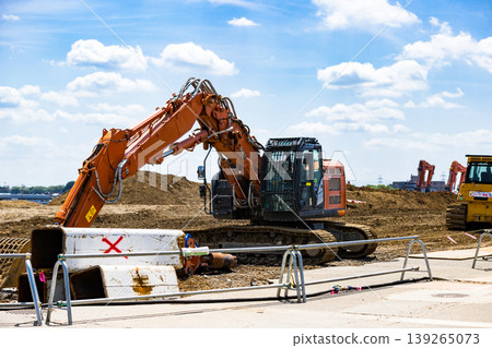 Honda Sayama Plant Demolition Site: Heavy Equipment - Backhoe Honda Sayama Plant Demolition Site: Heavy Equipment - Backhoe 139265073