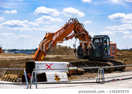 Honda Sayama Plant Demolition Site: Heavy Equipment - Backhoe Honda Sayama Plant Demolition Site: Heavy Equipment - Backhoe 139265074