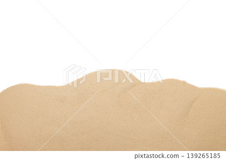 Sand on a beach ready for summer fun and relaxation, PNG 139265185