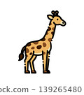 A cute long-necked deer, with long-necked deer and skin markings, suitable for zoos, wild animals or children's education themes. Color changeable, limited release 139265480