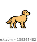 A cute yellow and gold dog with long skin markings, suitable for zoos, wild animals and children's education themes. Color changeable, limited release 139265482