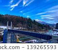 [Aomori National Sports Festival Venue] Newly constructed bridge over the Iwaki River and Meya Valley, and Mt. Iwaki 139265593