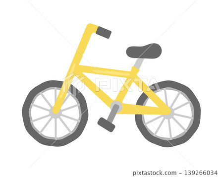 Yellow bicycle (illustration) 139266034