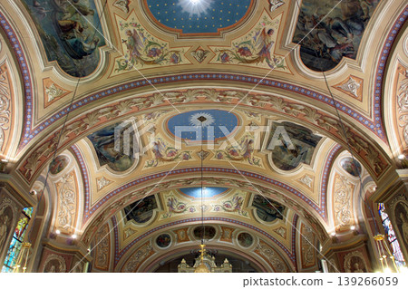 Fresco on the ceiling of the church of the Saint Peter in Ivanic Grad, Croatia Fresco on the ceiling of the church of the Saint Peter in Ivanic Grad, Croatia 139266059
