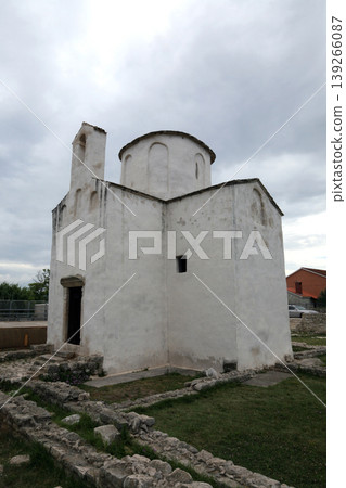 Church of the Holy Cross, the smallest cathedral in the world, built in the 9th century, Nin, Croatia Church of the Holy Cross, the smallest cathedral in the world, built in the 9th century, Nin, Croatia 139266087